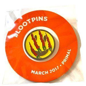 Smiley Jurassic World Velociraptor Clawed Enamel Pin Primal Loot Crate 2017